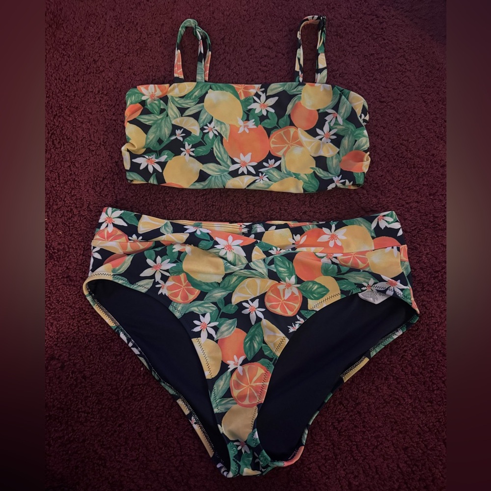 Matching Floral Old Navy Bikini - size L